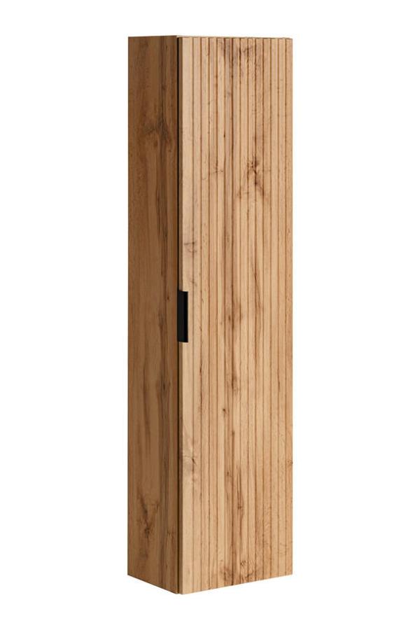 KOMPLETT BADEROMSMØBELSETT ADEL OAK 60 CM – HØYSKAP, MØBELSERVANT OG LED-SPEIL, ARMATUR